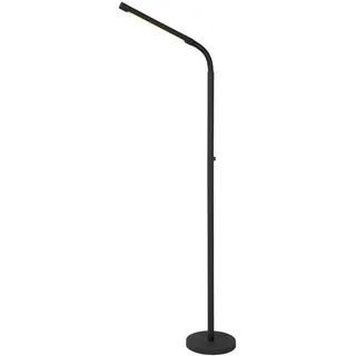 LUCIDE GILLY - wiederaufladbare Stehlampe Mit Leselampe - Akku/Batterie - LED Dim. - 1x6W 2700K - Schwarz