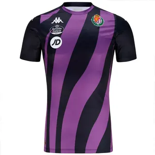 Kappa Valladolid 24/25 Aboupre Pro 8 Vor Dem Spiel Junior-kurzarm-t-shirt - Black / Bright Violet - 12 Jahre