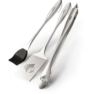 Napoleon Grillbesteck Set 3-teilig Edelstahl schwarz