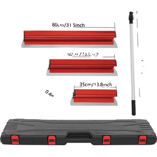 Skimmmesser-Set, langlebige Materialien, ergonomischer Griff, Rot