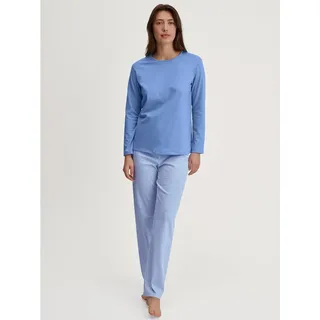 CALIDA Lovely Nights Pyjama, lang Damen, aus 100% Baumwolle, pflegeleicht, elastisch und formstabil, in Single Jersey