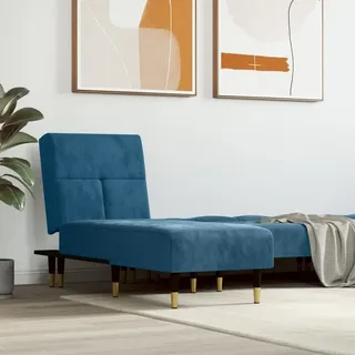 Möbel Chaiselongue Blau Samt - Recamieren 352807 - Blau