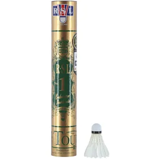 RSL Badmintonbälle Tourney No. 1 Naturfeder weiss Dose 12er