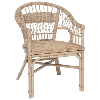 vidaXL Stapelstuhl Natur 60 x 60 x 81 cm Rattan - Braun