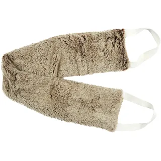 SENSLY, SB84247, mikrowellengeeigneter Kugel-Halswärmer aus Keramik zur Linderung von Nackenschmerzen, 2 Stunden wohltuende Wärme, verstellbare Träger, weiches Textil, kompakt und langlebig, Taupe