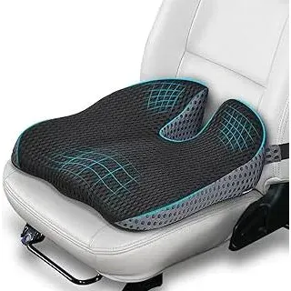 Keilkissen für Autositz Fahrer - Ergonomische Sitzerhöhung aus Memory-Foam mit Keil-Design - Kompatibel mit Fahrersitz, Transporter
