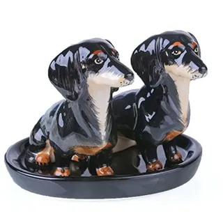 Dackel Salz und Pfefferstreuer Set Keramik
