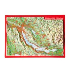 Georelief 3D Reliefpostkarte Zürichsee Region - One Size