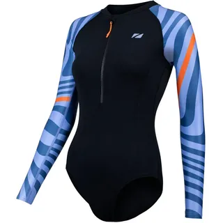 ZONE3 Ows Badeanzug - Black / Multi Blue - 14