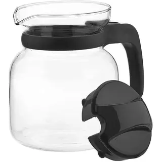 Space home - Kanne aus Glas - Glaskanne/Teekanne mit Deckel - Thermoglas-Teekanne - Melita-Kanne mit Deckel - Mikrowellengeeignet - 650 mL