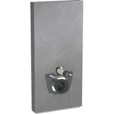 Geberit Monolith PLUS Sanitärmodul für Wand-WC, 101cm, Wasseranschluss seitlich, mit Anschlussstutzen, Farbe: Steinzeug Schieferoptik / Aluminium schwarzchrom