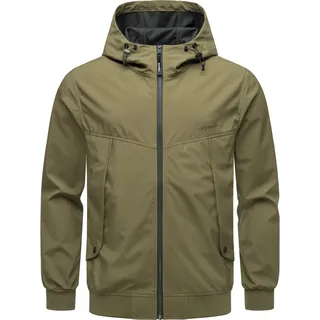 Outdoorjacke RAGWEAR "Kapuzenjacke Tyller Bonded", Herren, Gr. XL, grün (schwarz olive), Obermaterial: 100% Polyester PES.  Obermaterial: Futter: 100% Polyester PES., Jacken Outdoorjacke