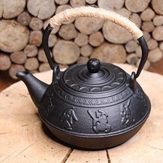 TEASOUL Schwarzen Gusseisen 500 ml ist eine robuste Teekanne, die Wärme für eine Lange Zeit bewahrt infundiert, perfekt für die Infusion von Puer, roter Tee und Oolong geröstet, None