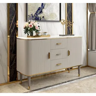 Design Möbel Luxus Kommoden Sideboard Wohnzimmer Moderne Grau Holz Neu - Grau