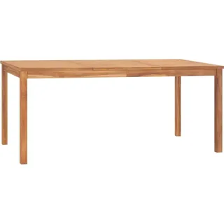 The Living Store Garten-Esstisch 180x90x77 cm Massivholz Teak - Braun