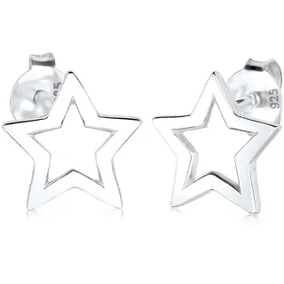 Elli Ohrstecker Stern Cut-Out Astro Look 925 Sterling Silber
