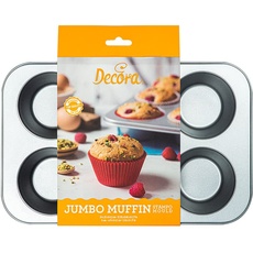 Decora 0070040 Backform 6 Jumbo Muffin Ø 9 cm - 34 x 22 x 4,5 cm