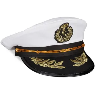 Relaxdays Kapitänsmütze , Multicolor , Textil , 24x12x26 cm , Dekoration