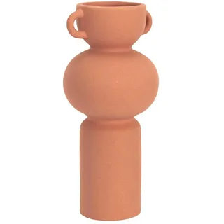 HOME DECO FACTORY, HD9100, Terracotta Ceramic vase with Handle, modern and elegant Design, Perfect for Bouquets or Interior Decoration, Dimensions 255 x 115 x 115 cm, orange Color