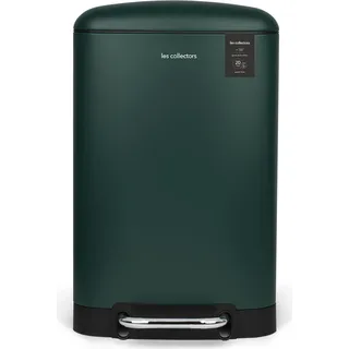 Les Collectors Küchen-Tretabfalleimer Edelstahl N°501, Fassungsvermögen 20L, Herausnehmbarer Inneneimer, Mattes Finish, Widerstandsfähig, Geräuscharmer Deckelverschluss, Entengrün - Grün