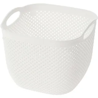 Aufbewahrungskorb mit Griffen Kunststoff 6,3l - Weiß