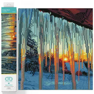 Diamond Dotz DQ9-006 Squares Frosty Morn, ca. 31 x 47 cm groß, Diamond Painting, Malen mit Diamanten, funkelndes Bild zum Selbstgestalten, für Kinder und Erwachsene