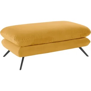 Candy Hockerbank Beatrice Samt-Optik 120 x 45 x 60 cm Gelb