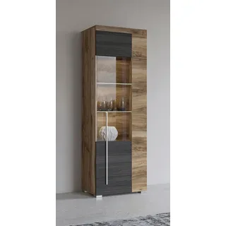 OTTO home Standvitrine Roger 55 x 35 x 160 cm Braun