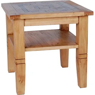 Mexico Beistelltisch - Marmor Massivholz Pinie  Mexiko Möbel Mexikanisch