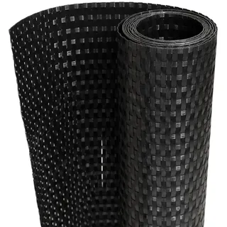 vidaXL Balkon-Sichtschutz Schwarz 500x100 cm Poly Rattan - Schwarz