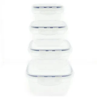 COFI Vorratsdose eckig transparent 1,5 l 8-teiliges Set