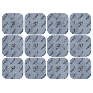 Axion Elektrodenpads passend zu Sanitas, Beurer - 5x5cm, 3.5mm Druckknopfanschluss, 12 St.,selbstklebende TENS EMS Elektroden für TENS EMS Geräte