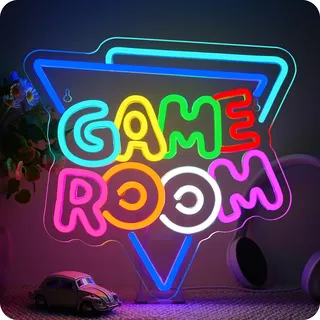 Horseneon Game Room Neon Schild Game Led Schild Spiel Neon Sign Deko Bunte zimmer Neon Sign Gaming Neons Lights für Wall Decor Room Spiel Zone Spielzimmer Kinderzimmer Deko