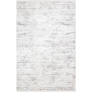 Vintage-Teppich , Creme, Weiß, Hellgrau , Textil , Abstraktes , rechteckig , 80x150 cm , Teppiche und Böden, Teppiche, Webteppiche