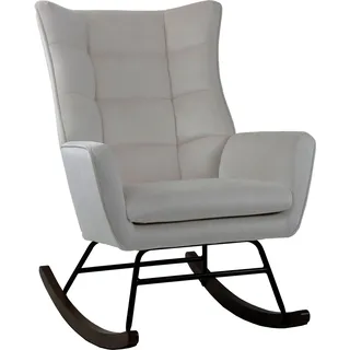 Kayoom Schaukelstuhl Bryana 100 grau B/H/T: ca. 88x97x68 cm - grau