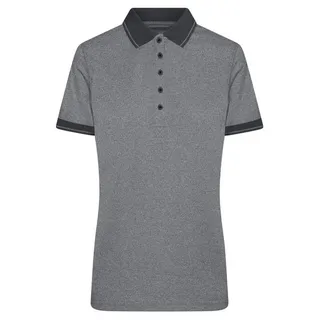 James and Nicholson - Poloshirt für Damen LT2691 (S) (Schwarze Melange/Schwarz)