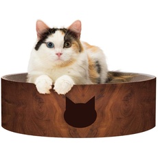 Necoichi Cozy Cat Scratcher Bowl, 100% Recyclingpapier, chemikalienfreie Materialien (Schale (Dark Cherry), Regular)