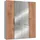 Drehtürenschrank Level by fresh to go 200 x 236 x 58 cm Weiß/Braun