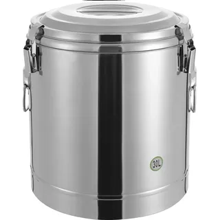 Isolierter Behälter, langlebiger Edelstahl, hohe Kapazität, Silber