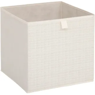 Faltbox Klappbox Aufbewahrungsbox beige Tweed 31x31cm Regalbox Einschubkorb