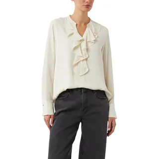 Comma Chiffonbluse mit Volant-Ausschnitt