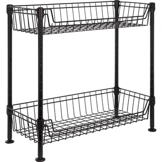 ONVAYA® Universal Küchenregal stehend aus Metall | Schwarz | Küchen-Organizer Regal | Küchenregal für Arbeitsfläche - Schwarz