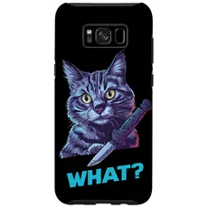 Hülle für Galaxy S8+ Katze Messer Design Witzige Tier Katzen