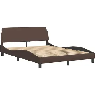 vidaXL Bettgestell "Dover" Braun 120x200 cm Kunstleder - Braun