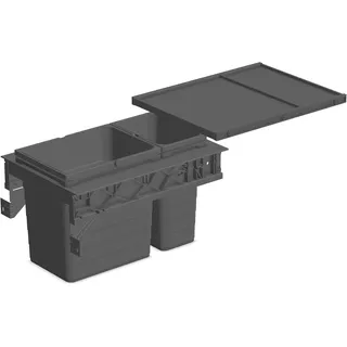 Ninka Mülltrennsystem Set eins2sechs 2 Fächer 1x8l & 1x17l, KB 400/NL 500, grau