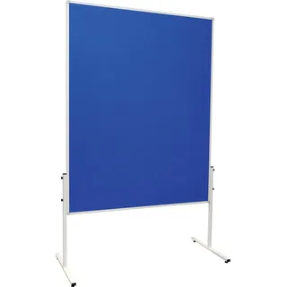 FRANKEN Moderationstafel X-tra!Line, doppelseitig, pinnbar, 120 x 150 cm, blau/Filz, einteilig, Pinnwand mit Standbeinen, CC-UMTF 03