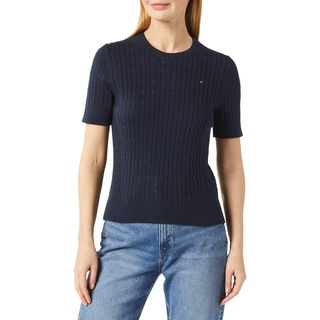 Tommy Hilfiger Damen Pullover Strickpullover, Blau (Desert Sky), L