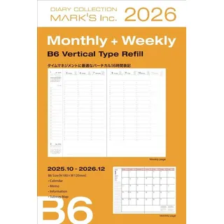 Mark's Europe MARK'S 2025/26 Refill, Taschenkalender, B6