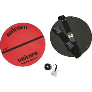 Unicorn Information System Unicorn Tragbare Dartpfeile On Tour Kit | Dartscheibentasche mit verstellbarem Gurt, Türmontage-Set, runde Oche-Matte und Ochemate-Maß, wasserabweisendes Polyester, schwarz, Brett Nicht im