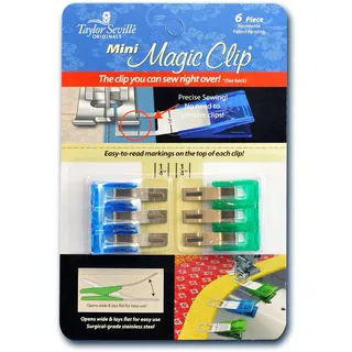 Taylor Seville Originals TS217160 Nähen Magic Clip, Stainless Steel, Mehrfarben, Mini, 6 Count